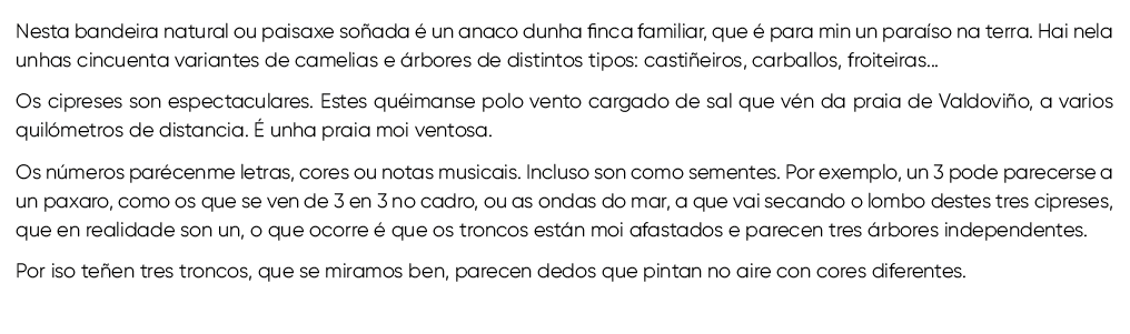 Nesta bandeira natural ou paisaxe so ada  un anaco dunha finca familiar, que   para min un para so na terra. Hai nel...