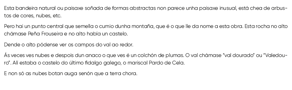 Esta bandeira natural ou paisaxe so ada de formas abstractas non parece unha paisaxe inusual, est chea de arbustos d...