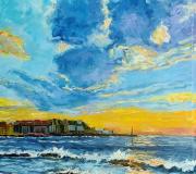 Puesta de sol en Orzán - 58 x 78 cm