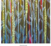 ÁRBORES DE CRISTAL (2021), TÉCNICA MIXTA SOBRE LENZO 140 x 140 cm - BELÉN PADRÓN