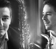 Os saxofonistas Adrián Sánchez e José Manuel Aguilar