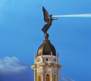 "Faro" (Torre del Centro Gallego de La Habana) - óleo/lienzo