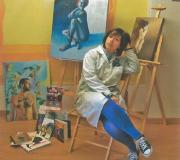 A artista, Gema López.