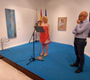 Un momento de la intervención de la pintora Gema López