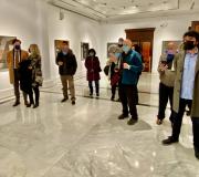O público asistente seguiu con interese o acto de presentación da exposición de Elías Cochón. (Fotografía realizada por José Luiz Oubiña)