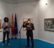 En el acto de inauguración de la exposición intervinieron el coordinador de Actividades, Ramón Jiménez y el hijo del artista, Leopoldo Fernández.
