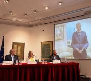 Juan Serrano, Ana Pastor y Julio Ancoechea observan la intervención de Alfonso Rueda_0