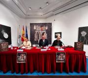 Na presentación interviñeron de esquerda a dereita: Marta Rivera de la Cruz, conselleira de Cultura, Turismo e Deporte da Comunidade de Madrid; Juan Serrano López, director da Casa de Galicia; e Jorge de Viveiro, autor do libro 