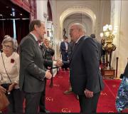 O director da Casa de Galicia á súa chegada ao Casino de Madrid