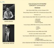 Programa que interpretarán no concerto