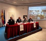 Na presentación de "Xantar 2022", interviñeron de esquerda a dereita: Cesáreo González Pardal, presidente da Agrupación Industrial de Turismo de Galicia; o director da Casa de Galicia en Madrid, Juan Serrano López; o vicepresidente da Deputación Provincial de Ourense e presidente do INORDE, Rosendo Fernández; e o director de "Xantar 2022", Rogelio Martínez.  