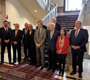 O director da Casa de Galicia, Juan Serrano, (primeiro pola dereita) acompañado de personalidades estatais e autonómicas.