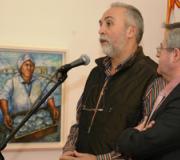 Intervención del autor durante la presentación de la exposición