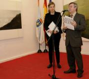 Acto  de inauguración da mostra de pintura da artista viguesa Cristina Fernández Núñez