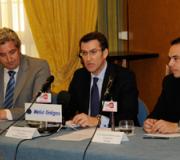 El presidente de la Xunta, Alberto Núñez Feijóo en la conferencia organizada por la Confederación Española de Asociaciones de Jóvenes Empresarios