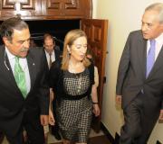 Chegada da ministra Ana Pastor á Casa de Galicia.