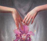 Lirio soñado, 2009, óleo/tela 46 x 38 cm.