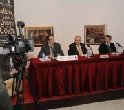 O conferenciante, J.R.Ónega e E.E. Meruéndano.