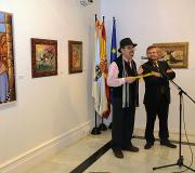 Lugilde e Jiménez na inauguración da mostra