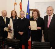 De esda. a dta.: Reigosa, Falcón, Arteseros, Pilar Olano y José Ramón Ónega.