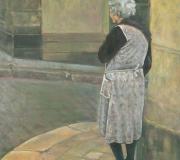 A ESPERA, Óleo sobre lenzo, 100 x 81 cm.