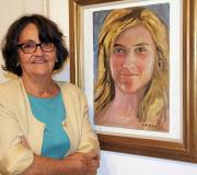 Constanza de Salas co retrato de Cristina