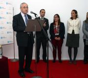 Ónega, na presentación, con Kiko Rial, Amalia Gallego, Beatriz Reig e Noelia Cabarcas
