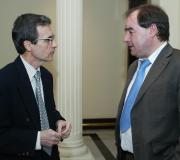 José Antonio Ortiz e Rubén C. Lois minutos antes da conferencia