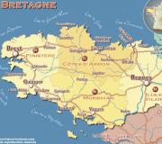 Mapa da Bretaña Francesa