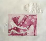 PISADA PERO NO HUNDIDA. Grabado a la aguatinta y aguafuerte con grabado en hueco. 56 x 61 cm.