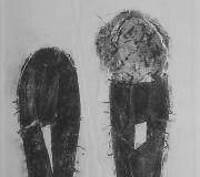 DISOCIADOS. Gravado matérico e carborúndum. 49,5 x 30 cm.