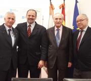 Alvelo Céspedes, o embaixador Eugenio Martínez, o delegado José Ramón Ónega e Carlos Pérez-Desoy
