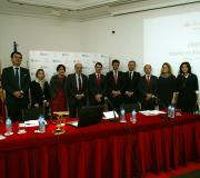 Relatores e organizadores co presidente de Aegama, Julio Lage.