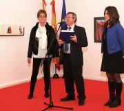 Alicia Solla, Ramón  Jiménezey Ruth Martínez na inauguración da mostra