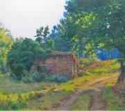 MOLINO ABANDONADO, óleo sobre lenzo 33 x 46 cm.