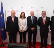 J. R. Ónega, Elena G. Moñux, Romay, Ángel Ron e Carlos Lema