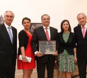 Ángel Ron con Lema, Ónega,  a súa esposa e a súa filla