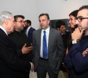 Conversando tras a presentación.