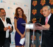 Jorge Pelaez, Paula Vázquez e Ónega en la presentación