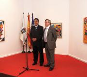 Moleiro e Jiménez, presentando a exposición.