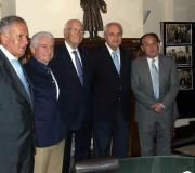 Iglesias, Portomeñe, Beccaría, Ónega e Uña, de esquerda a dereita, instantes antes da presentación