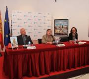 Eugenio Feijoo, Ramón Jiménez e Nuria Álvarez na presentación