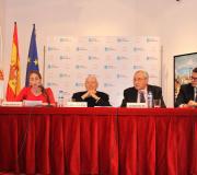 Raquel Marañón, José M. Romay Beccaría, José Ramón Ónega e Diego Vigil na presentación do libro