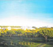 MADRID DENDE A CASA DE CAMPO - Óleo sobre lenzo 100,5 x 129,5 cm.