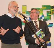 Lafuente e Jiménez no acto de inauguración da mostra