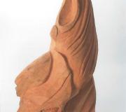 Pirámide. Cerezo. 90 x 50 x 30 cm.