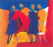 SERIE CAMIÑANTES Nº 2. Técnica mixta 126 x 154 cm.
