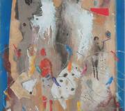 APRES LA GUERRE. Técnica mixta 134 x 100 cm.