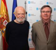 O filósofo e poeta Xosé Azar co coordinador da Casa Ramón Jiménez.