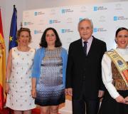 Concepción Astray, Belén do Campo, José R. Ónega y Tania Pintor en la presentación de la muestra.